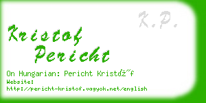 kristof pericht business card